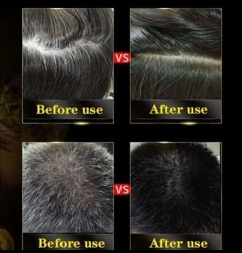 Black hair dye shampoo 3in1(pack 2)